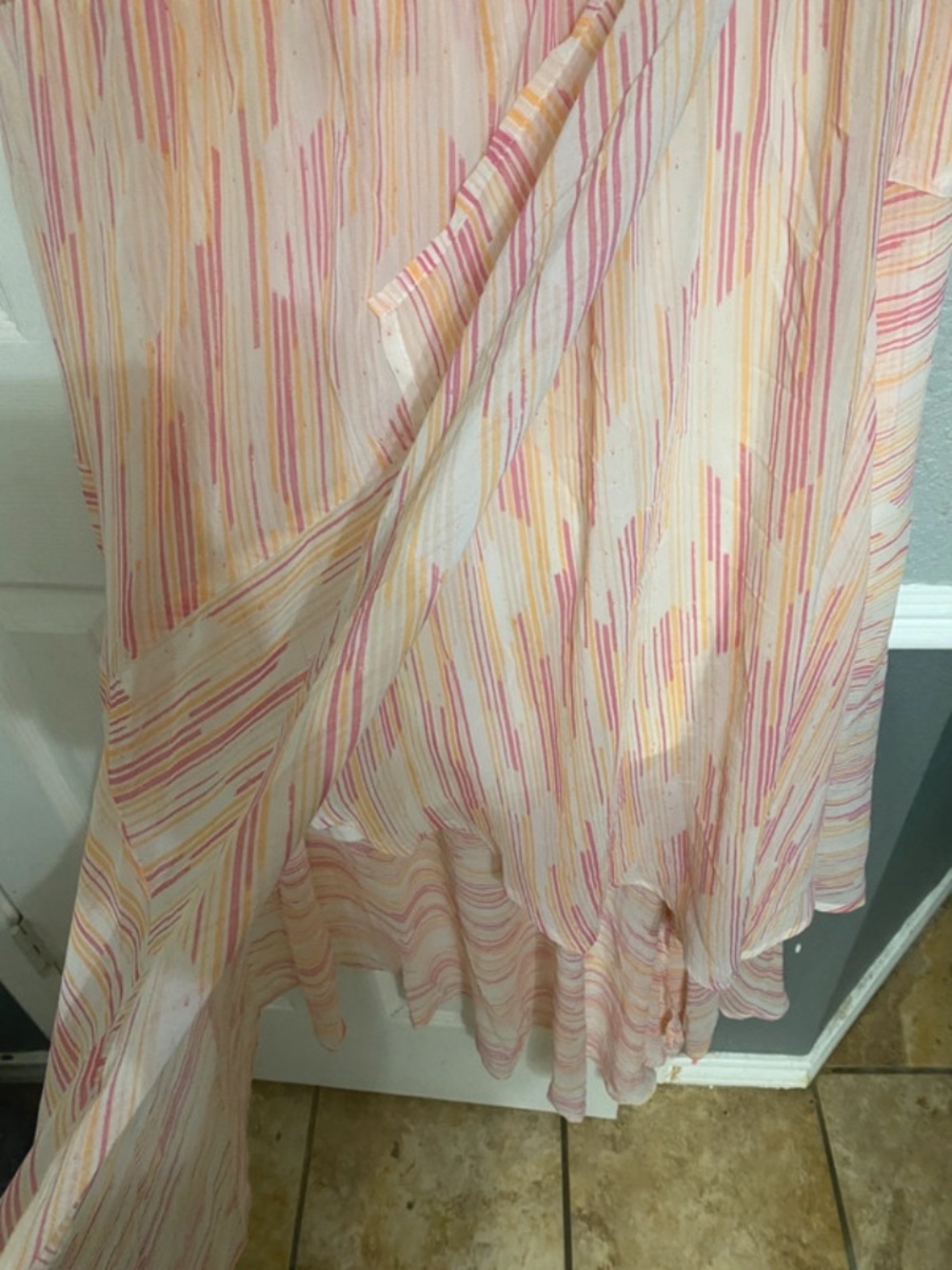Cato One-Shoulder Pastel Pink Ruffle Maxi Dress Sz 16/18 - Picture 4 of 5
